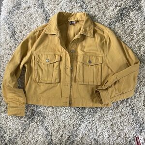 H&M Yellow Utility Jacket Classic Workwear Style